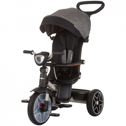 Jucării și Jocuri pentru copii - Tricicleta cu copertina si sezut reversibil Chipolino Derby granite