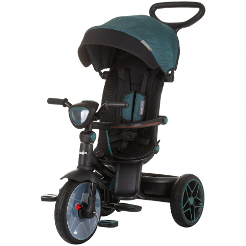Jucării și Jocuri pentru copii - Tricicleta cu copertina si sezut reversibil Chipolino Derby teal