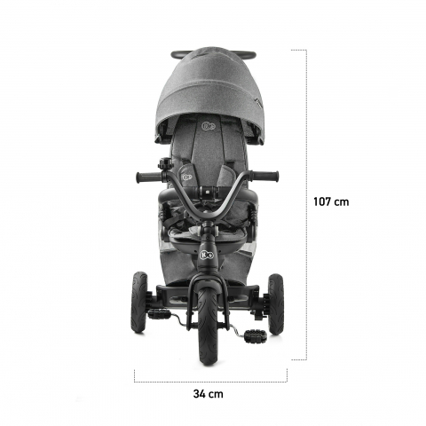 Tricicleta kinderkraft easytwist, platinum grey, varsta de la 9 luni la 5 ani [2]