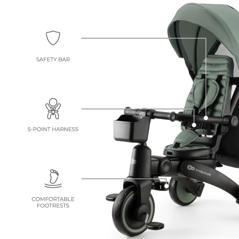 Tricicleta kinderkraft jazz 2, green [5]