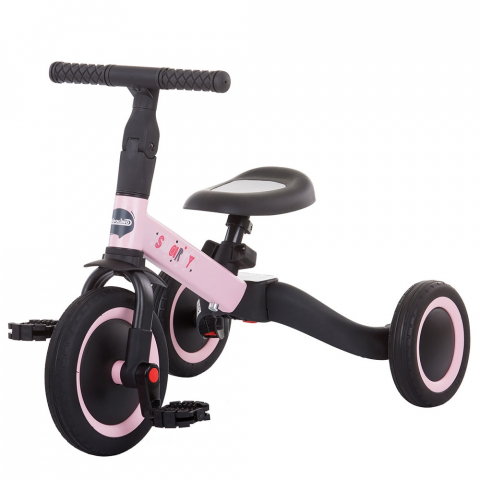 Jucării și Jocuri pentru copii - Tricicleta si bicicleta Chipolino Smarty 2 in 1 light pink