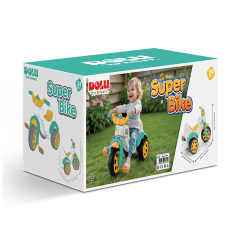 Tricicleta Dolu Super Bike Pastel, copii 2 ani+ [3]