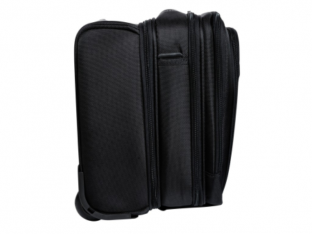Troler de mana cu 4 roti, pentru haine si laptop 15,6", culoare negru, ideal ca bagaj de mana in avion [2]