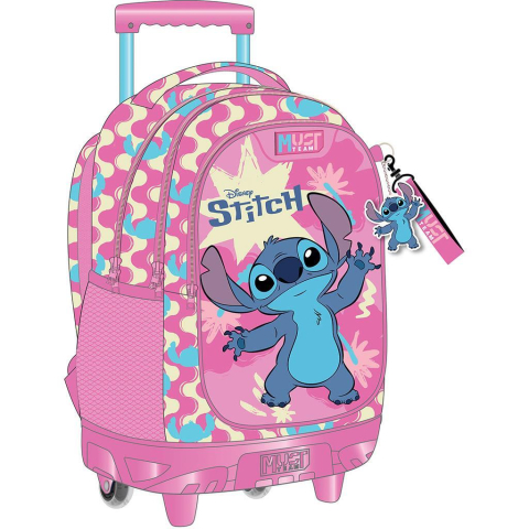 Rechizite Școlare - Troller 34x20x44cm 3 compartimente Stitch Pink  Must 