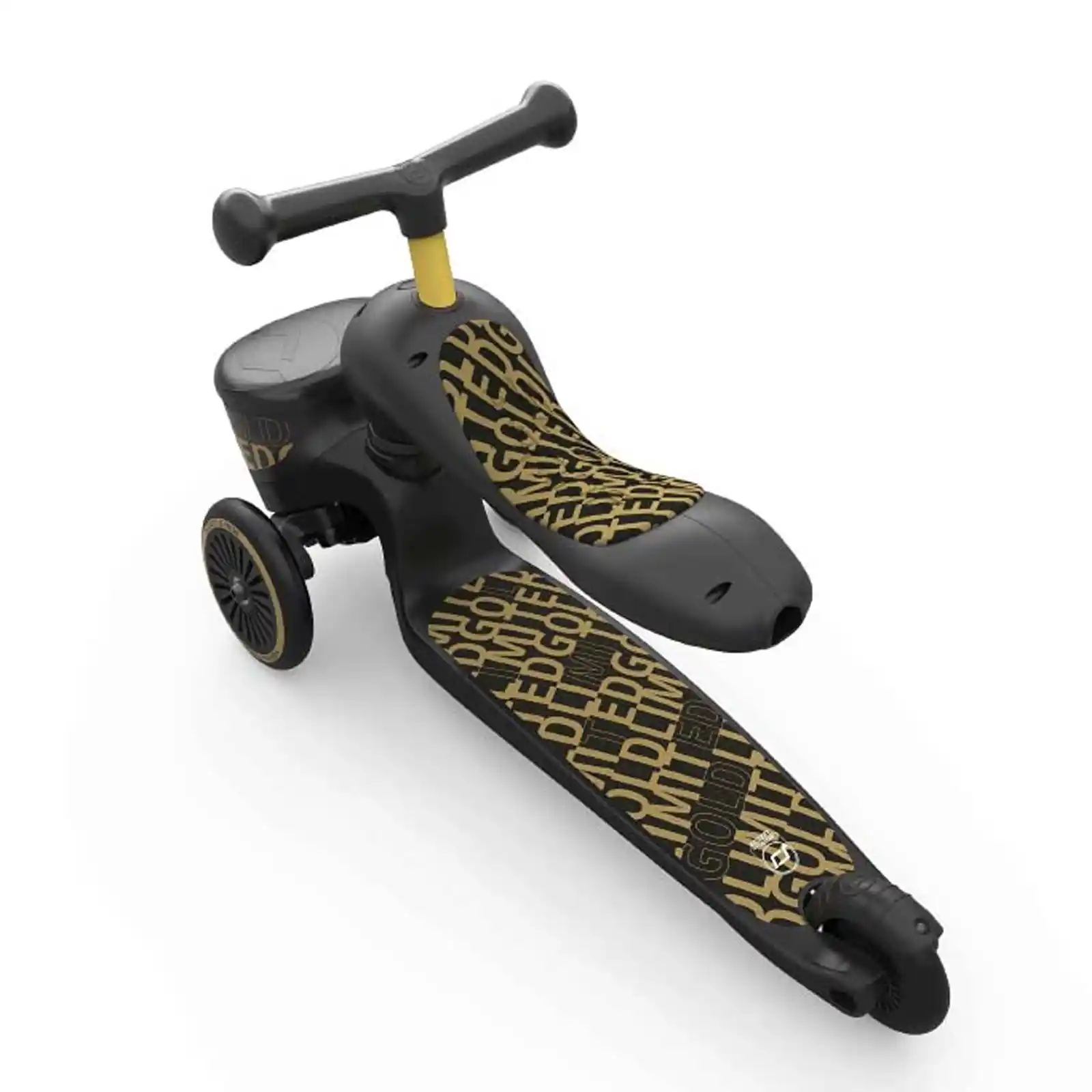 Trotinete copii 1-5 ani, cu sezut, Scoot Ride, HighwayKick 1 Lifestyle Black Gold Limited [5]