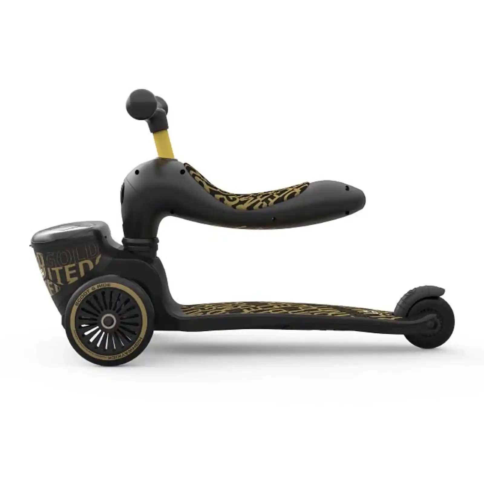 Trotinete copii 1-5 ani, cu sezut, Scoot Ride, HighwayKick 1 Lifestyle Black Gold Limited [2]