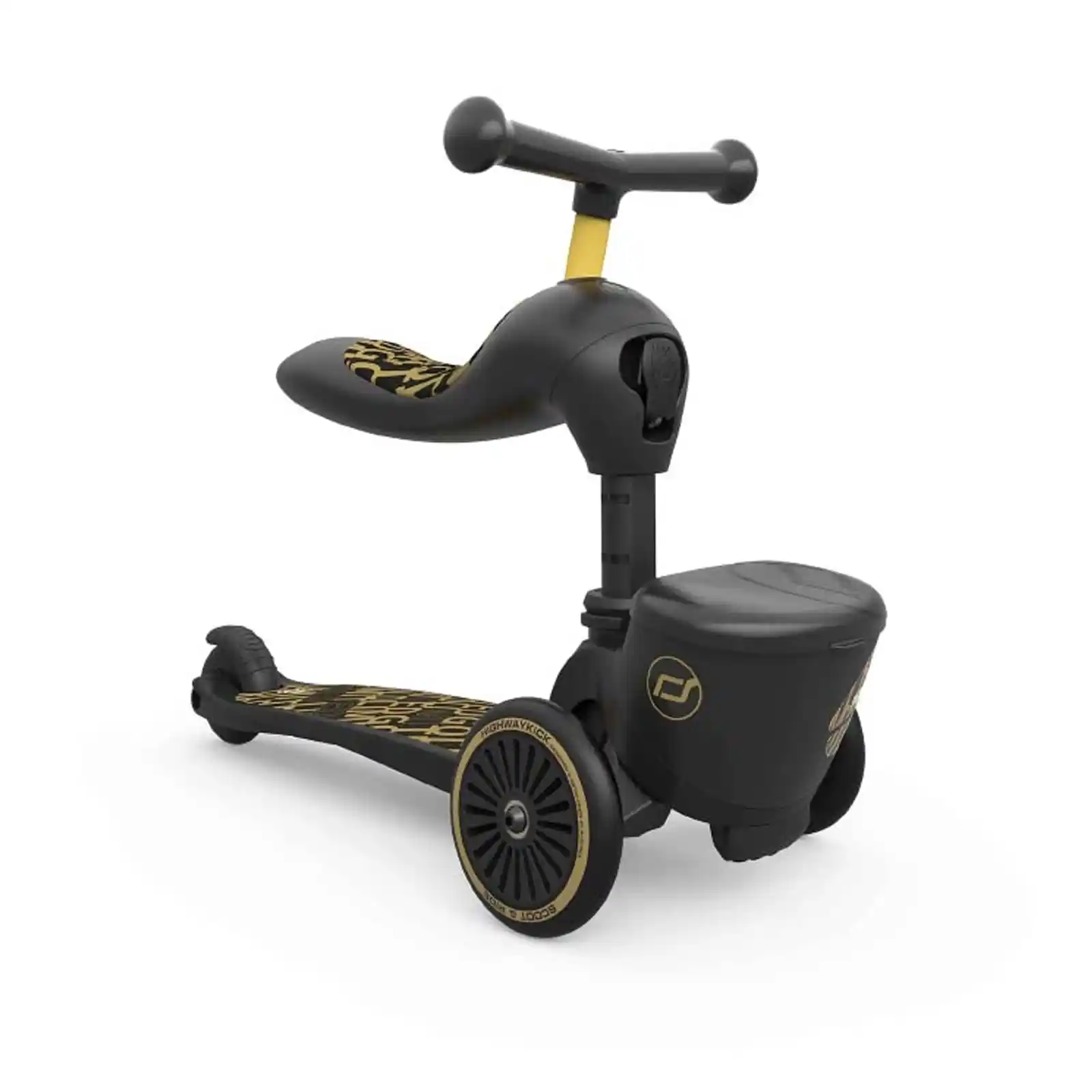 Trotinete copii 1-5 ani, cu sezut, Scoot Ride, HighwayKick 1 Lifestyle Black Gold Limited [4]
