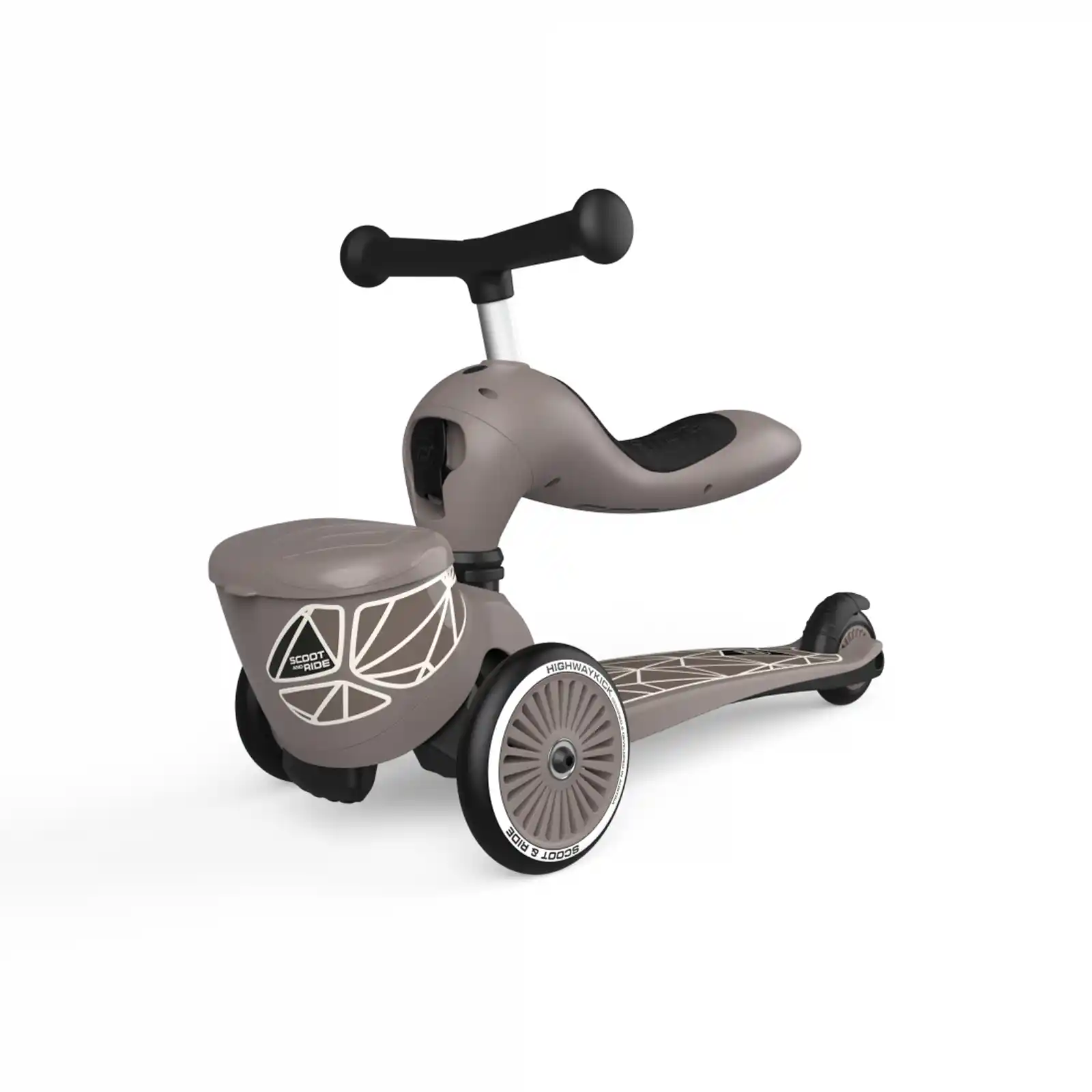 Trotinete copii 1-5 ani, cu scaun, Scoot Ride, HighwayKick 1 Lifestyle Brownlines [1]