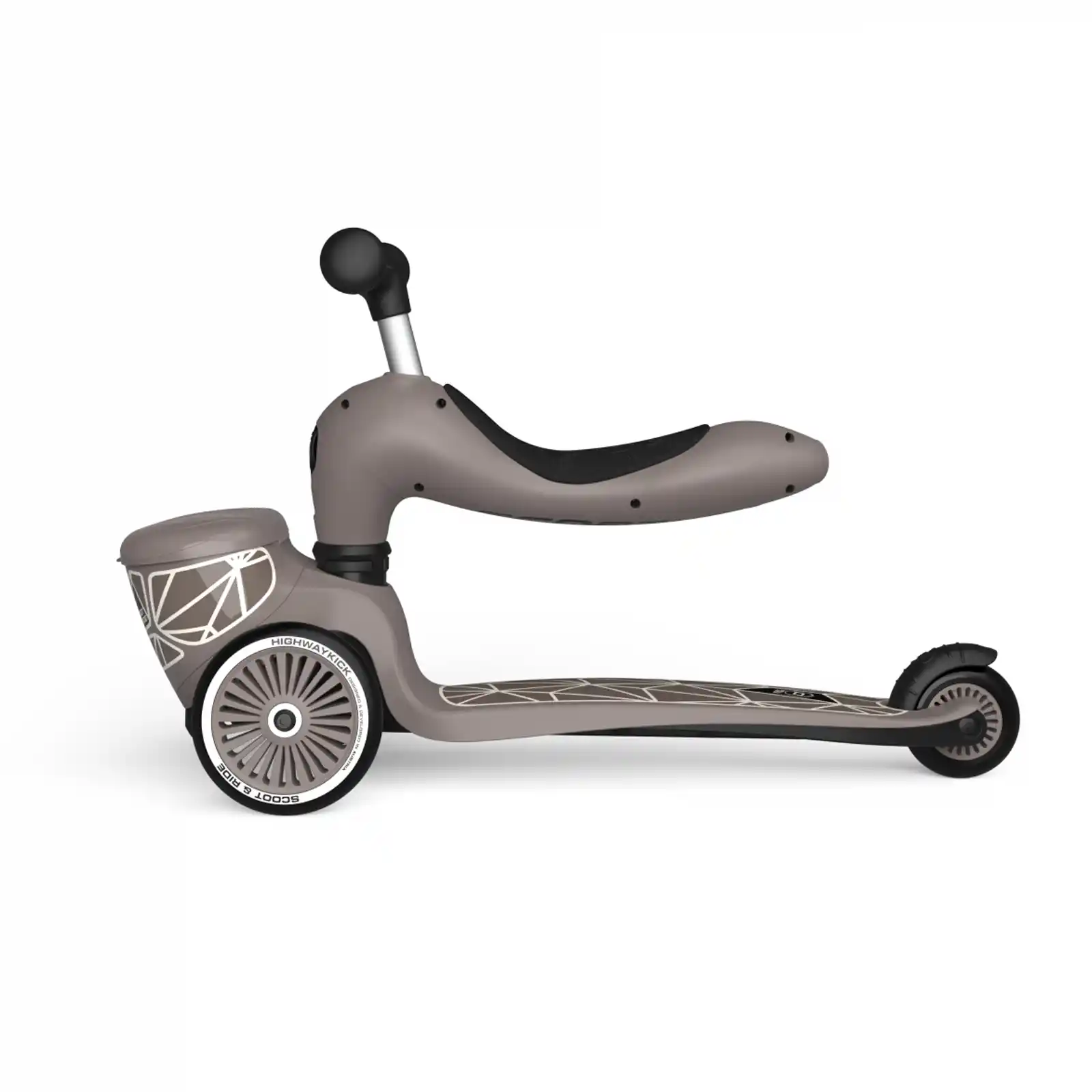 Trotinete copii 1-5 ani, cu scaun, Scoot Ride, HighwayKick 1 Lifestyle Brownlines [9]
