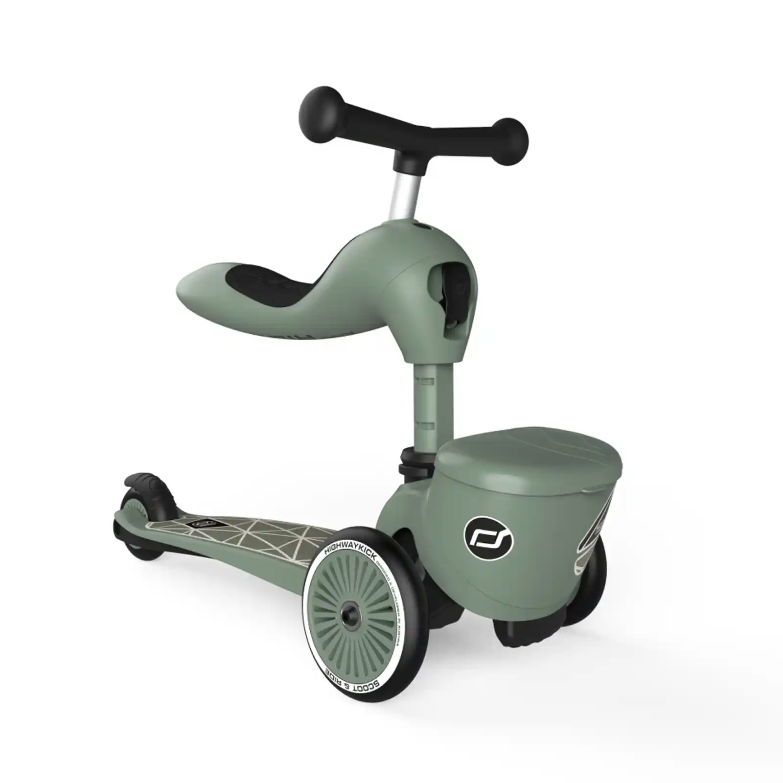 Trotinete copii 1-5 ani, cu scaun, Scoot Ride, HighwayKick 1 Lifestyle Greenlines [5]