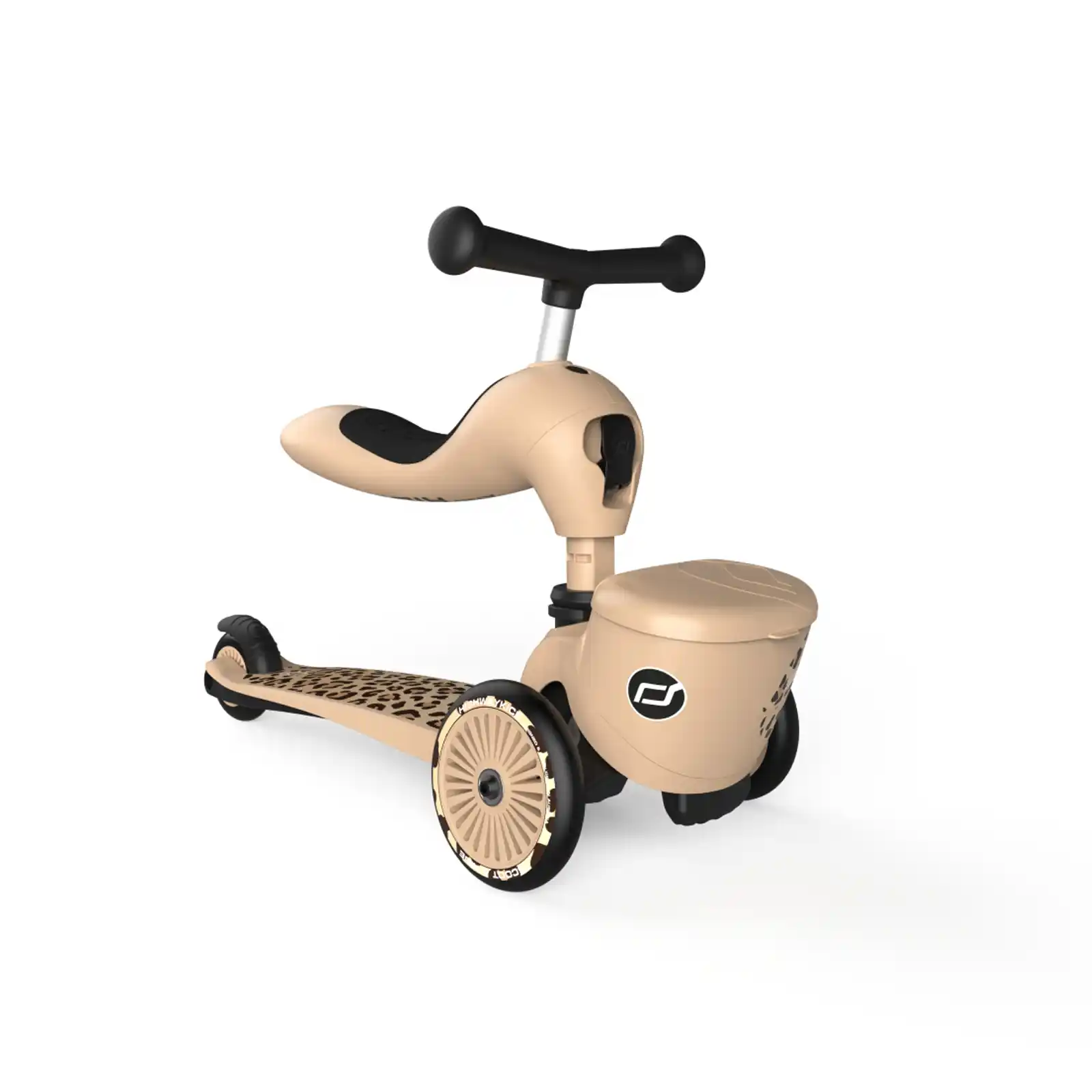 Trotinete copii 1-5 ani, cu scaun, Scoot Ride, HighwayKick 1 Lifestyle Leopard [3]