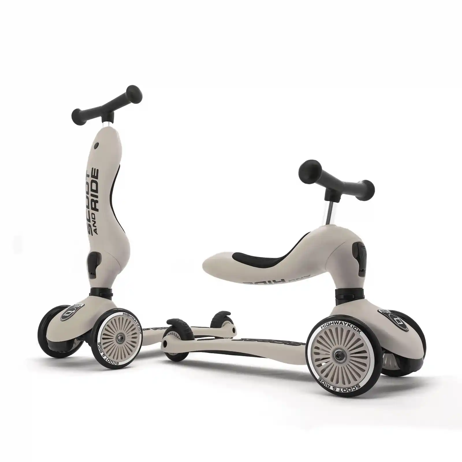Jucării și Jocuri pentru copii - Trotinete copii, cu scaun, Scoot and Ride, HighwayKick 1 Ash, 1-5 ani