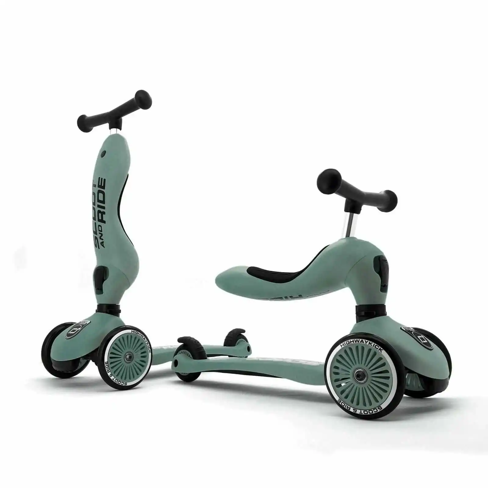 Jucării și Jocuri pentru copii - Trotinete copii, cu scaun, Scoot and Ride, HighwayKick 1 Forest, 1-5 ani