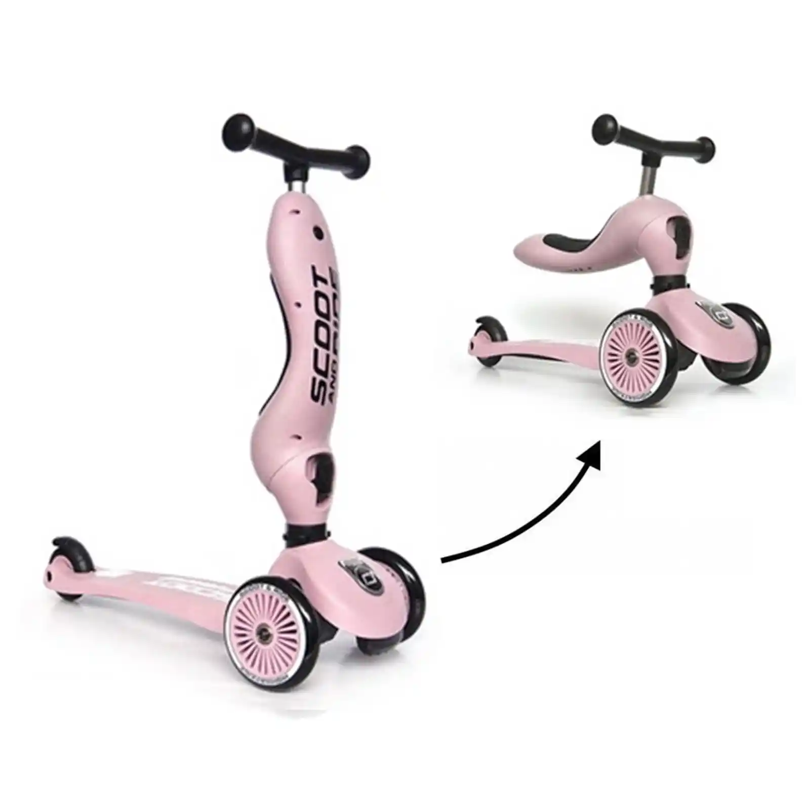 Trotinete copii, cu scaun, Scoot and Ride, HighwayKick 1 Rose, 1-5 ani [1]