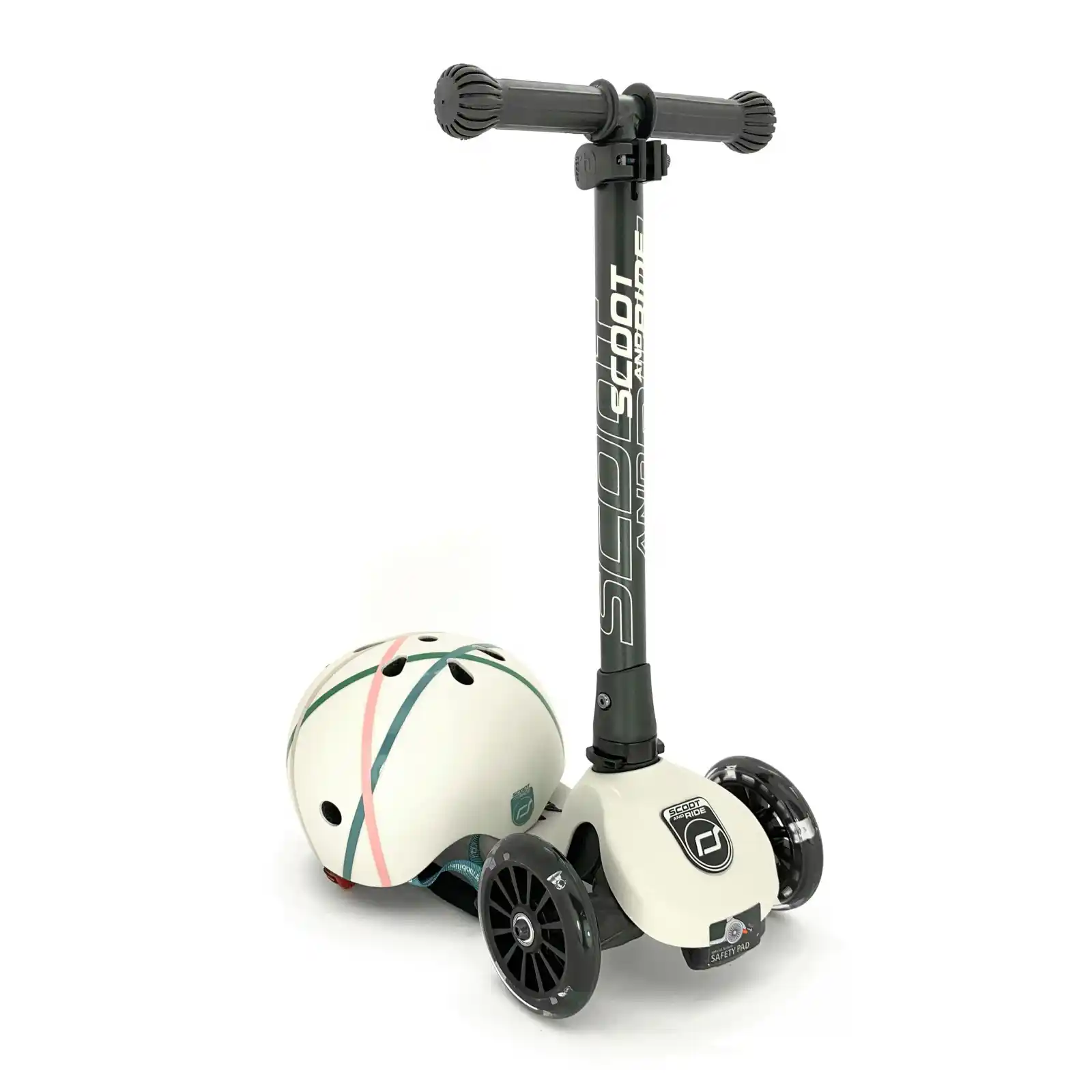 Trotinete copii, pliabila, reglabila, roti lumini, 3-6 ani, Scoot Ride, HighwayKick 3 Led Ash [8]