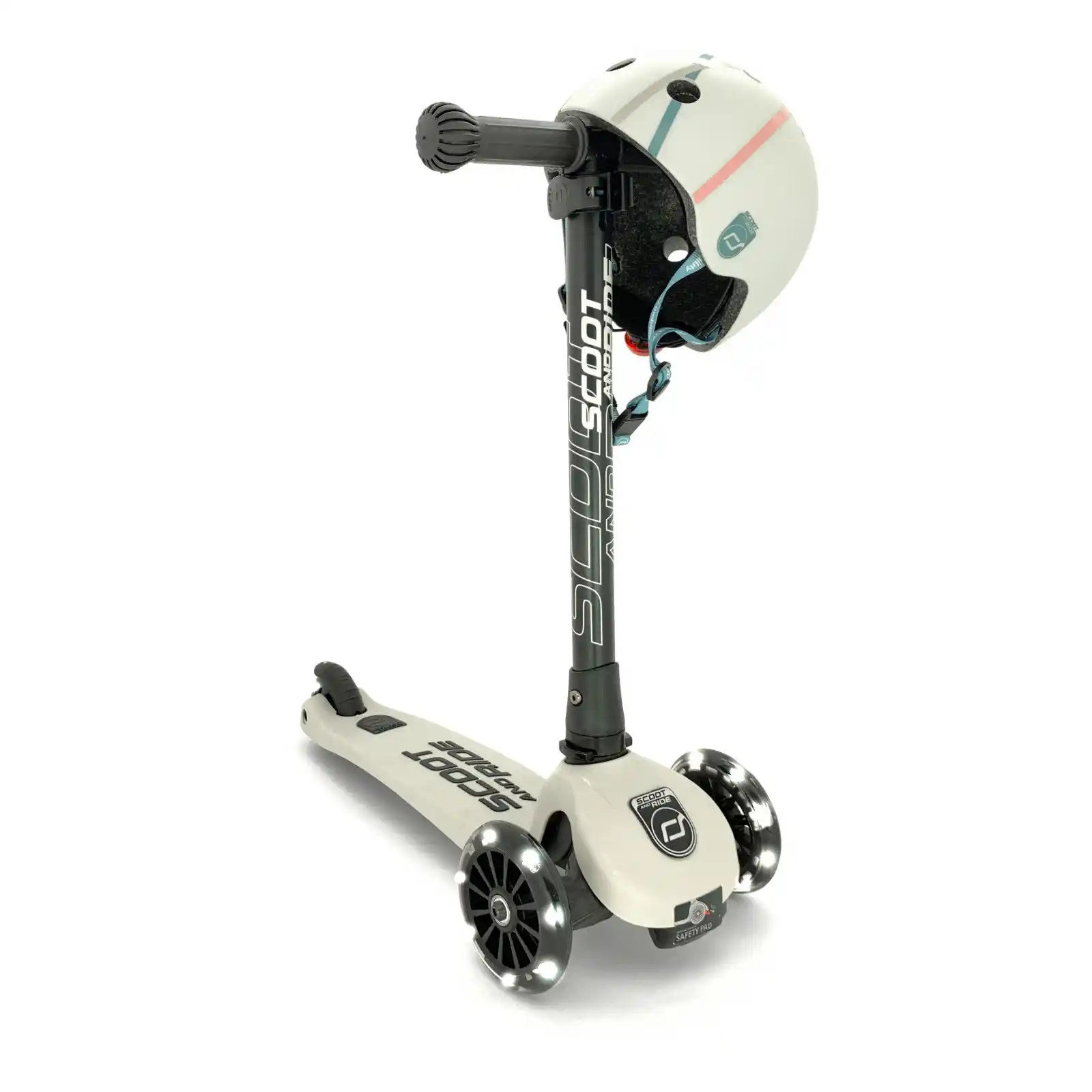 Trotinete copii, pliabila, reglabila, roti lumini, 3-6 ani, Scoot Ride, HighwayKick 3 Led Ash [9]