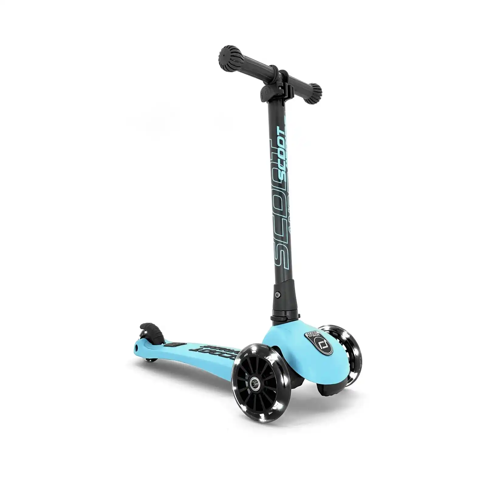 Jucării și Jocuri pentru copii - Trotinete copii, pliabila, reglabila, roti lumini, 3-6 ani, Scoot Ride, HighwayKick 3 Led Blueberry