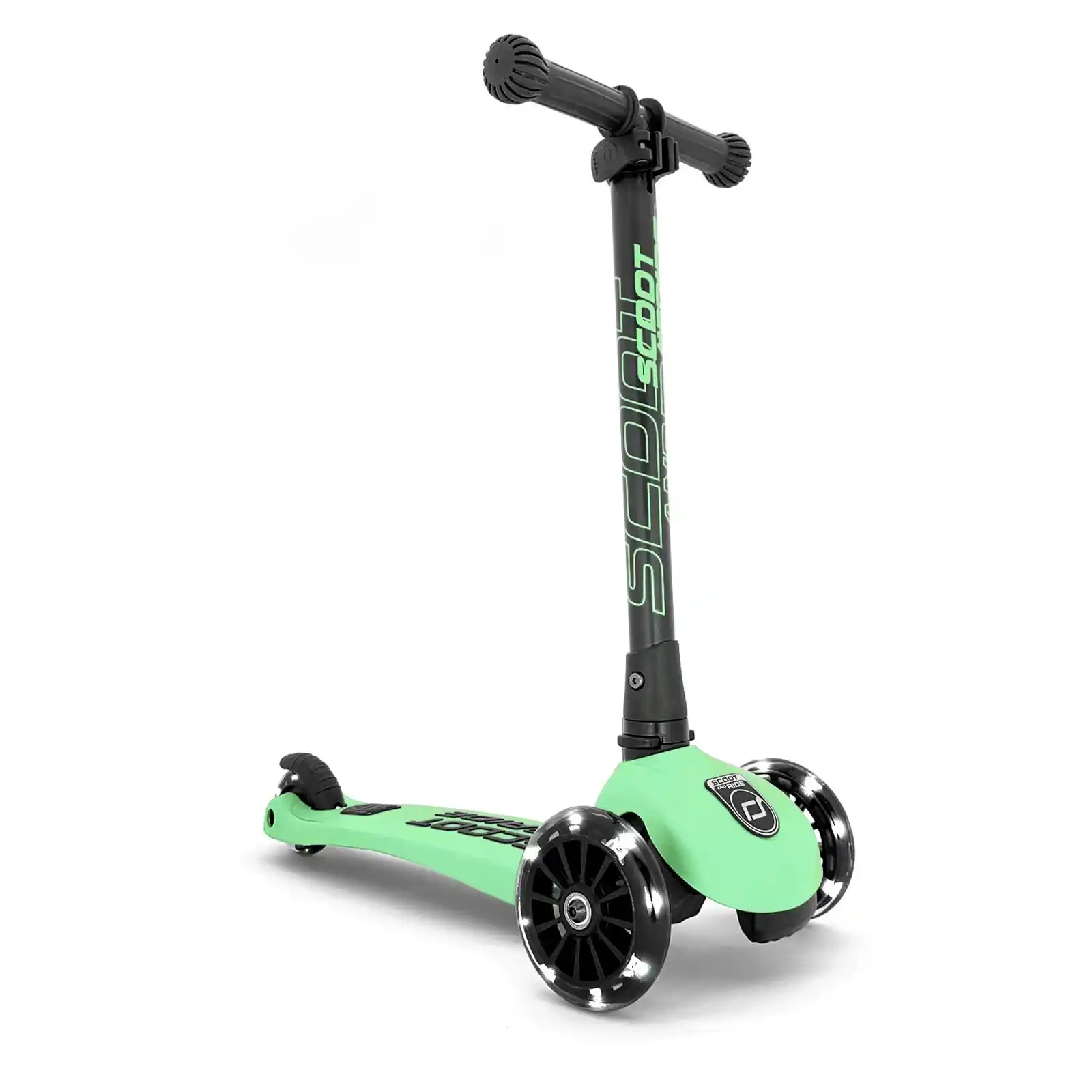 Jucării și Jocuri pentru copii - Trotinete copii, pliabila, reglabila, roti lumini, 3-6 ani, Scoot Ride, HighwayKick 3 Led Kiwi