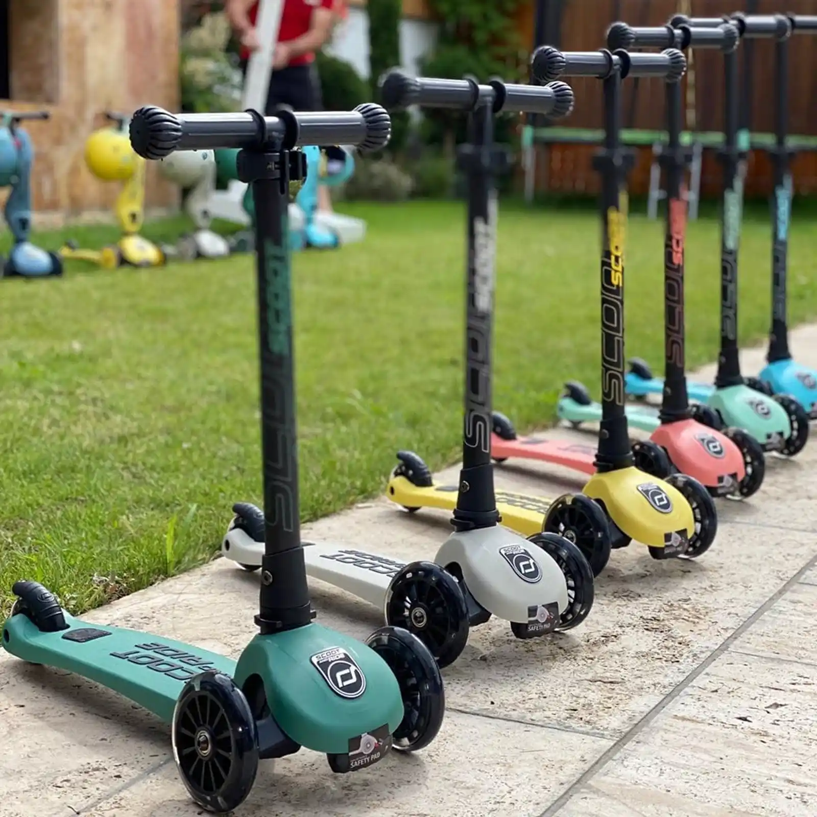 Trotinete copii, pliabila, reglabila, roti lumini, 3-6 ani, Scoot Ride, HighwayKick 3 Led Kiwi [3]