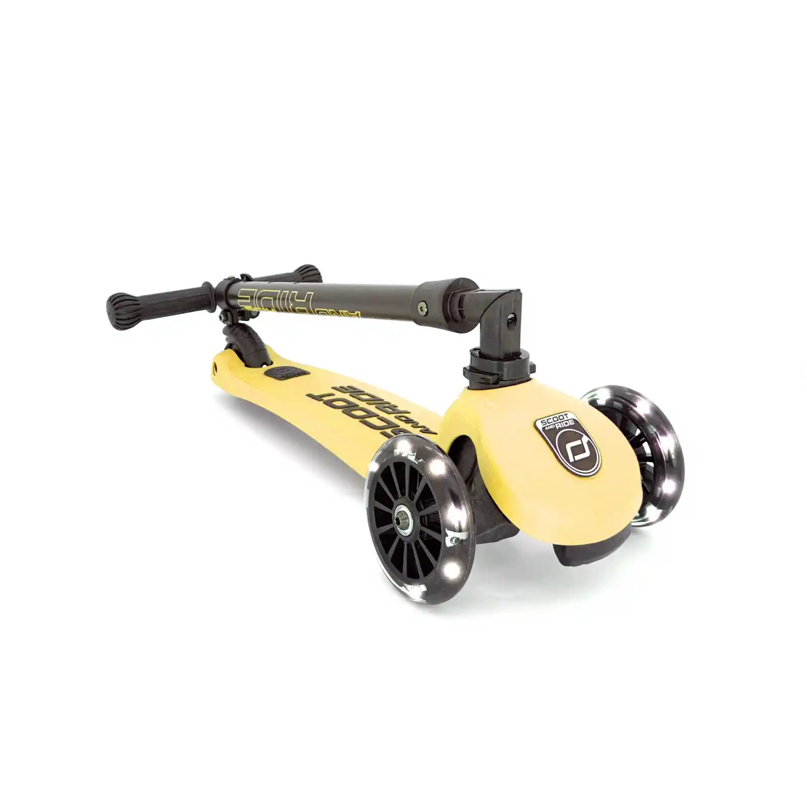 Trotinete copii, pliabila, reglabila, roti lumini, 3-6 ani, Scoot Ride, HighwayKick 3 Led Lemon [1]
