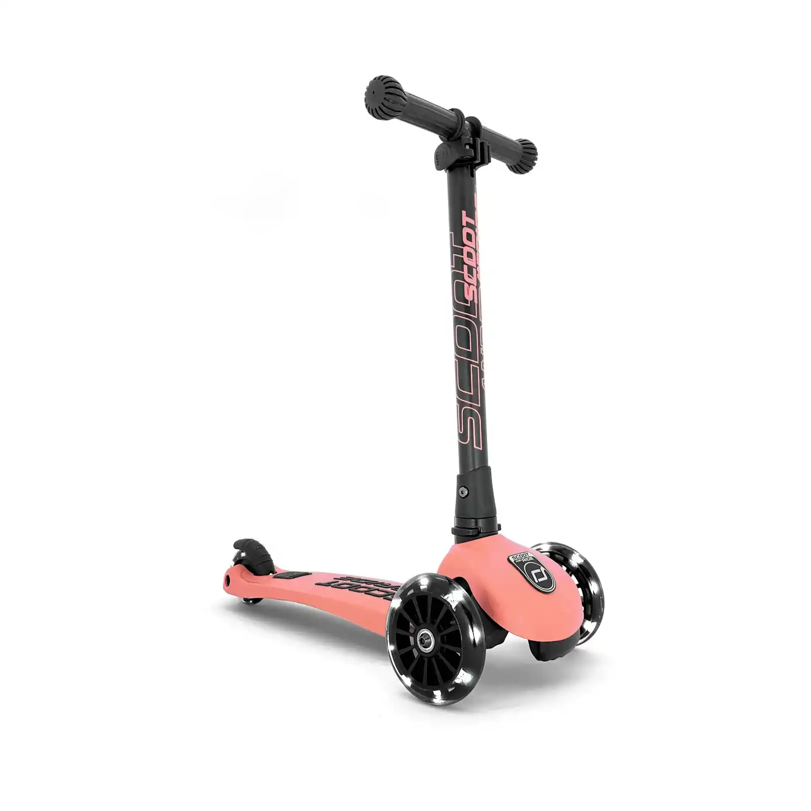 Jucării și Jocuri pentru copii - Trotinete copii, pliabila, reglabila, roti lumini, 3-6 ani, Scoot Ride, HighwayKick 3 Led Peach