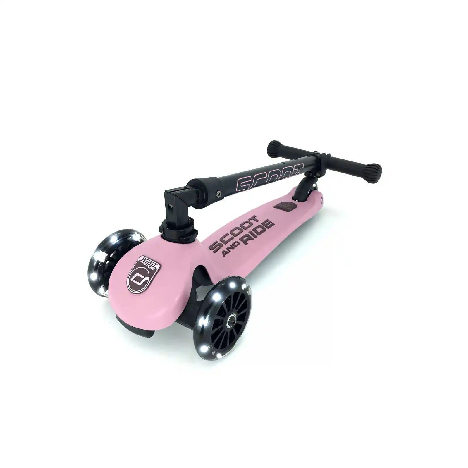 Trotinete copii, pliabila, reglabila, roti lumini, 3-6 ani, Scoot Ride, HighwayKick 3 Led Rose [3]