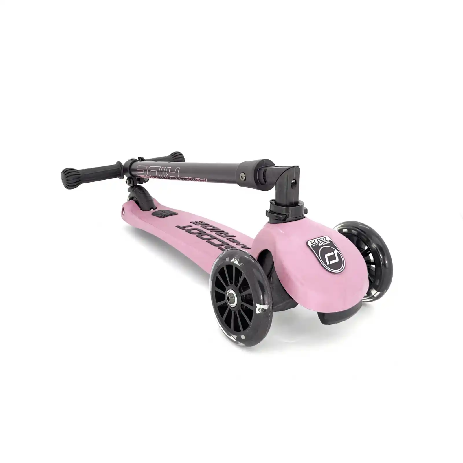 Trotinete copii, pliabila, reglabila, roti lumini, 3-6 ani, Scoot Ride, HighwayKick 3 Led Rose [5]