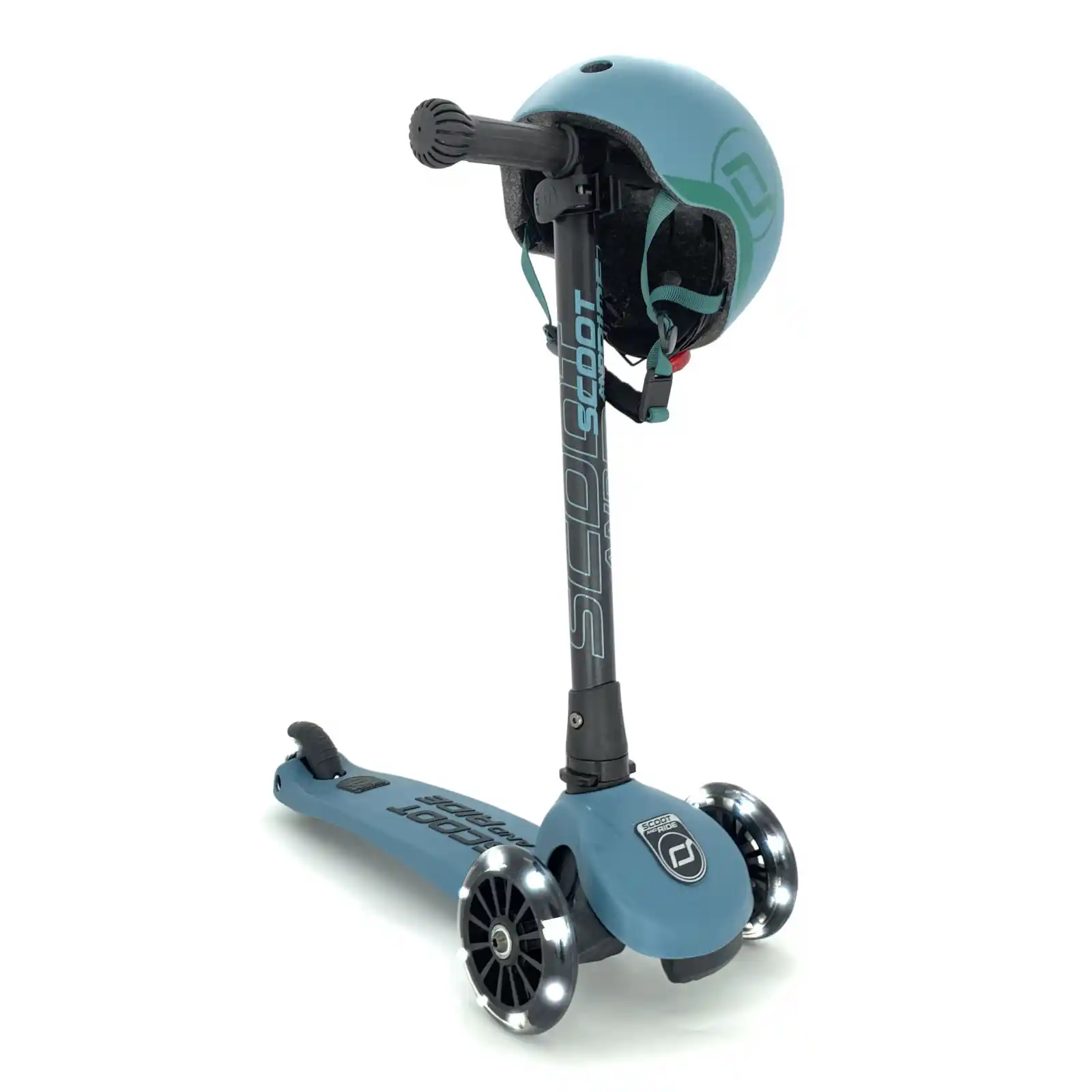 Trotinete copii, pliabila, reglabila, roti lumini, 3-6 ani, Scoot Ride, HighwayKick 3 Led Steel [6]