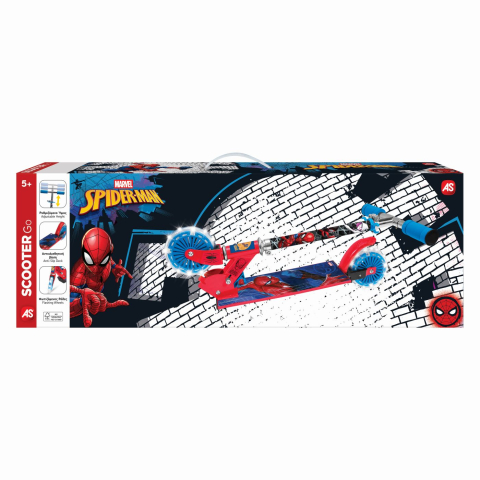 Carucioare, articole transport - Trotineta cu 2 roti luminoase spiderman