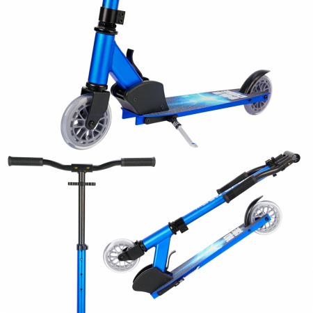Trotineta cu 2 roti pliabila - Scooter Deluxe Blue [1]