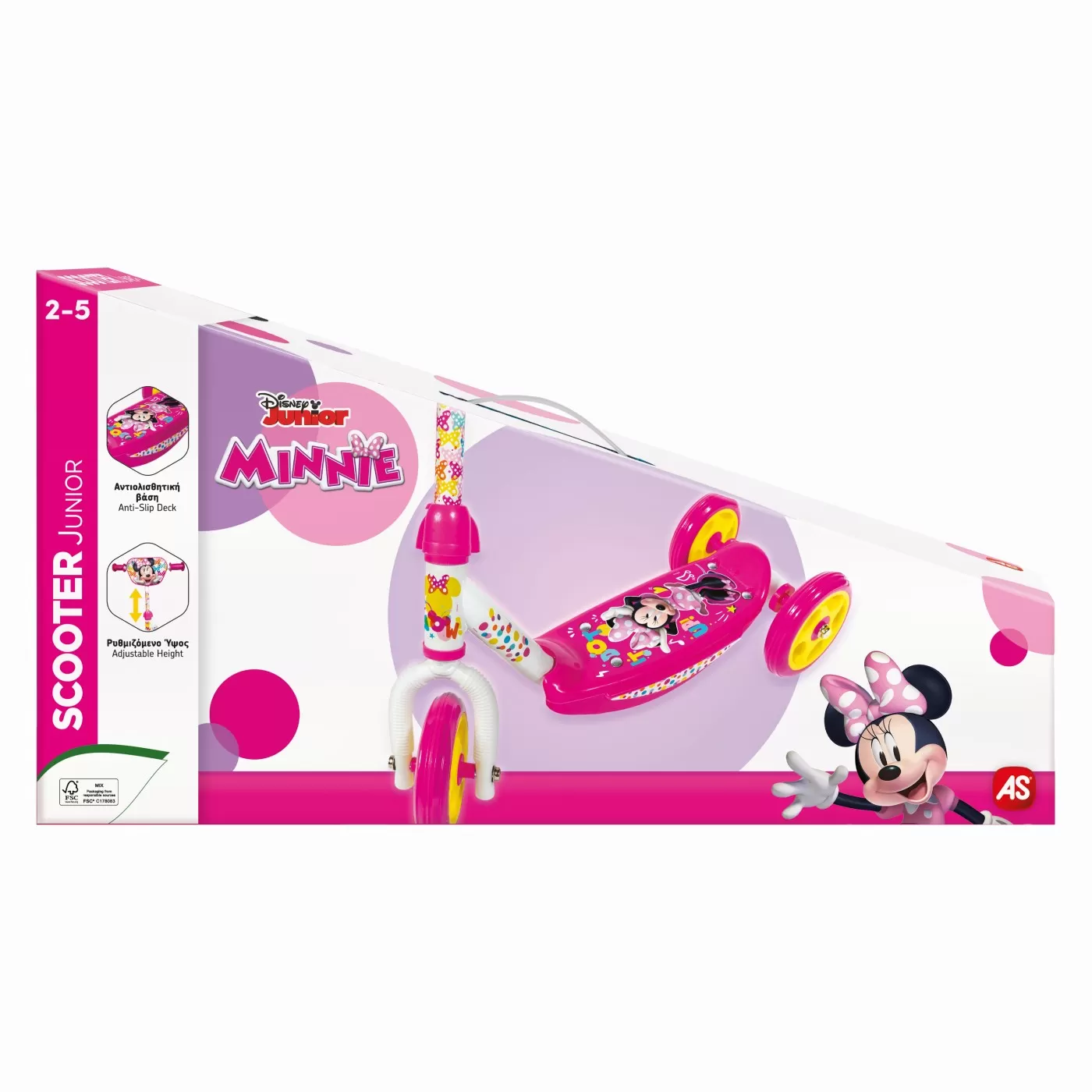Jucării și Jocuri pentru copii - Trotineta cu 3 roti minnie, varsta de la 2 ani la 5 ani