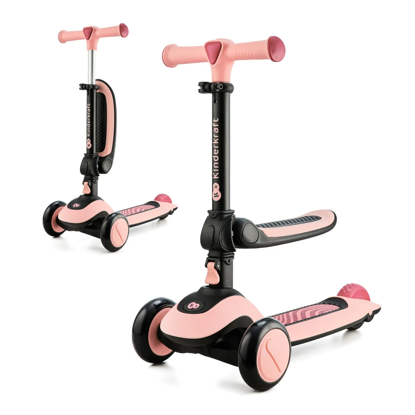 Jucării și Jocuri pentru copii - Trotineta kinderkraft halley, rosa pink, varsta de la 2 ani la 6 ani