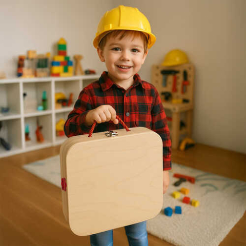 Trusa Scule Copii, Set Educativ DIY cu Unelte de Construit [1]
