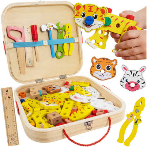Jucării și Jocuri pentru copii - Trusa Scule Copii, Set Educativ DIY cu Unelte de Construit