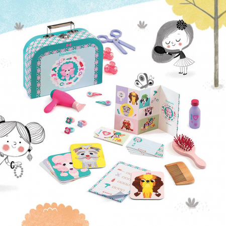 Jucării și Jocuri pentru copii - Trusa Doudouchic, joc de rol, cosmetica pentru animale, Djeco