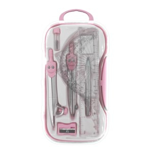 Rechizite Școlare - Trusa geometrie plastic pastel daco tg210p 12 buc