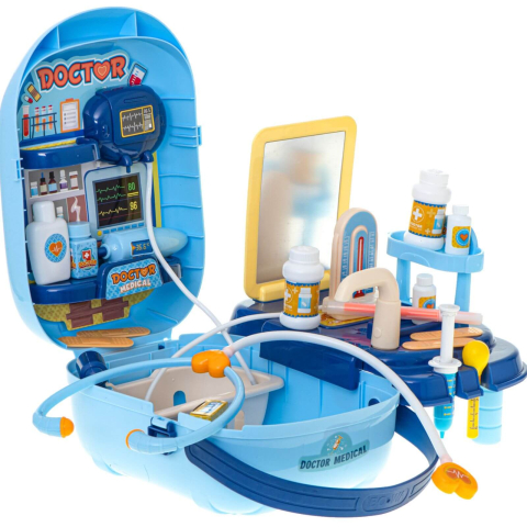 Trusa doctor copii, 34 accesorii, valiza medic, joc de rol copii [5]
