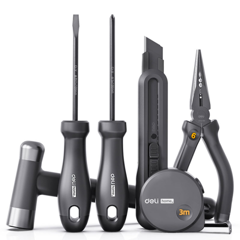 Trusa scule 6 piese de baza negru home series deli [1]