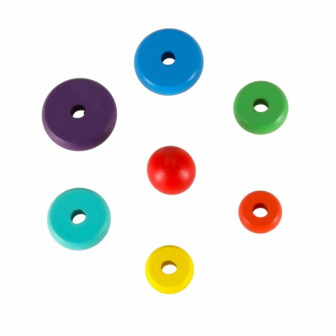 Piramida Montessori din lemn curcubeu, Jucarie Sortator culori [7]