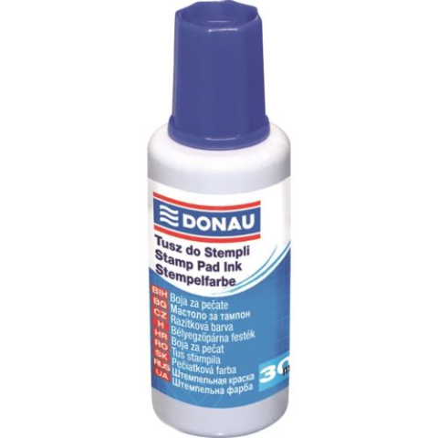 Ștampile, Tușiere, Embosare - Tus pentru stampila DONAU cu picurator 30 ml Albastru
