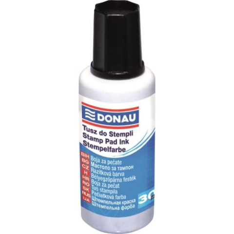 Ștampile, Tușiere, Embosare - Tus pentru stampila DONAU cu picurator 30 ml Negru