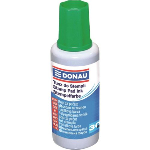 Ștampile, Tușiere, Embosare - Tus pentru stampila DONAU cu picurator 30 ml Verde 