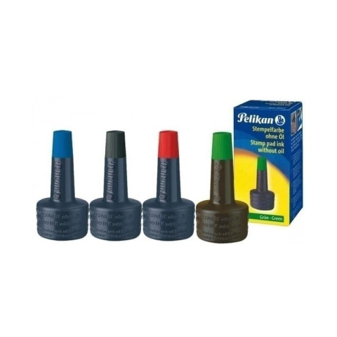 Tus stampila Pelikan, neuleios, verde, 28ml, cu picurator [1]