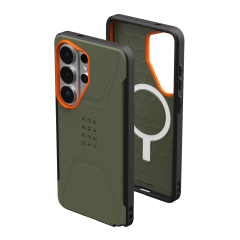 Laptop, Tablete & Telefoane - UAG Husa Civilian Magnetic Samsung Galaxy S26 Ultra Olive Drab / Orange