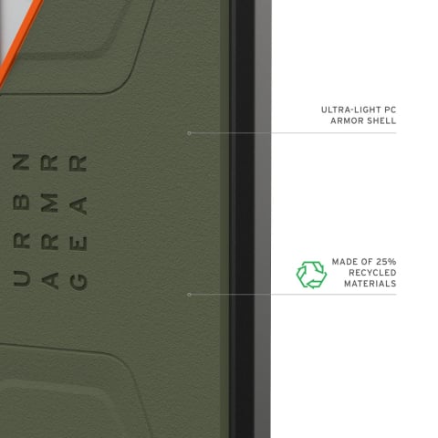 UAG Husa Civilian Magnetic Samsung Galaxy S26 Ultra Olive Drab / Orange [10]