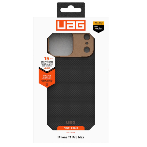 UAG Husa Fibr Armr Magsafe iPhone 17 Pro Max Kevlar Graphite/Bronze [1]