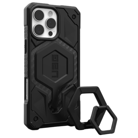 UAG Husa Monarch Pro Magsafe Bundle iPhone 16 Pro Max Carbon Fiber/Black Stand [5]