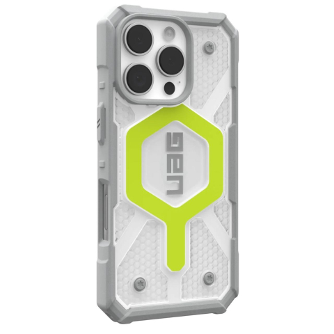 UAG Husa Pathfinder Clear MagSafe iPhone 16 Pro Active Neon [1]