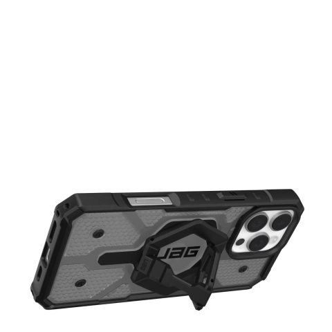 UAG Husa Pathfinder Clear MagSafe iPhone 16 Pro Max Ash/Black Stand [4]