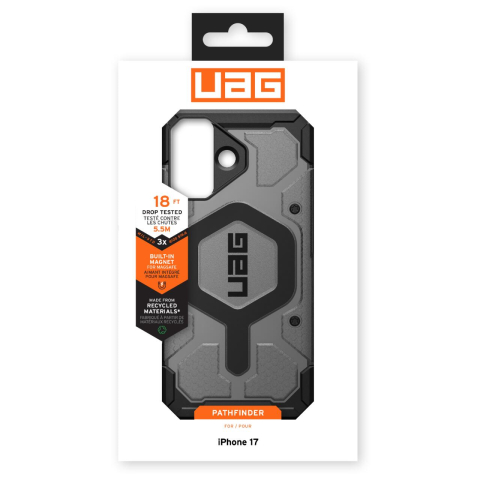 UAG Husa Pathfinder Clear MagSafe iPhone 17 Ash/Black [18]